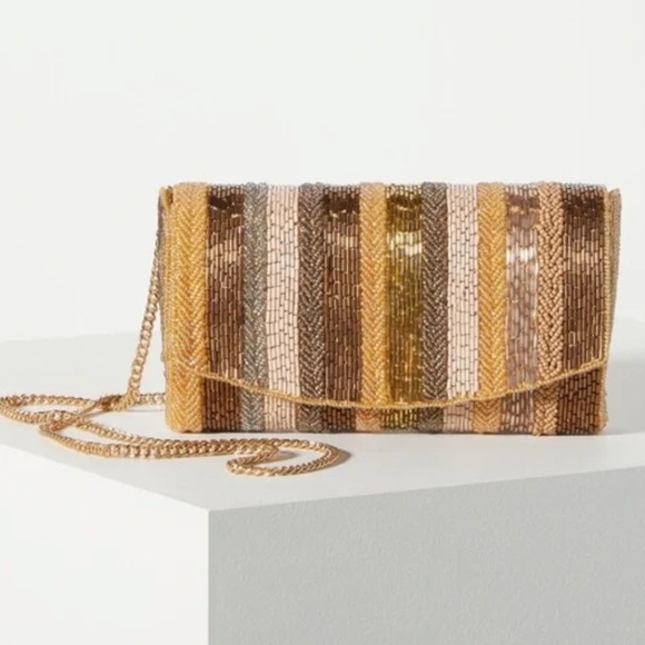 Anthropologie Handbags - Anthropologie The Cleo Beaded Clutch